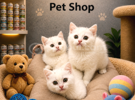 Kartopu Beyaz British Shorthair Yavrularımız görsel