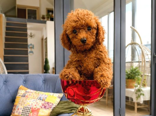 Toy Poodle Red Erkek Dişi Yavrular Sağlıklı Aşılı 3 Aylık görsel