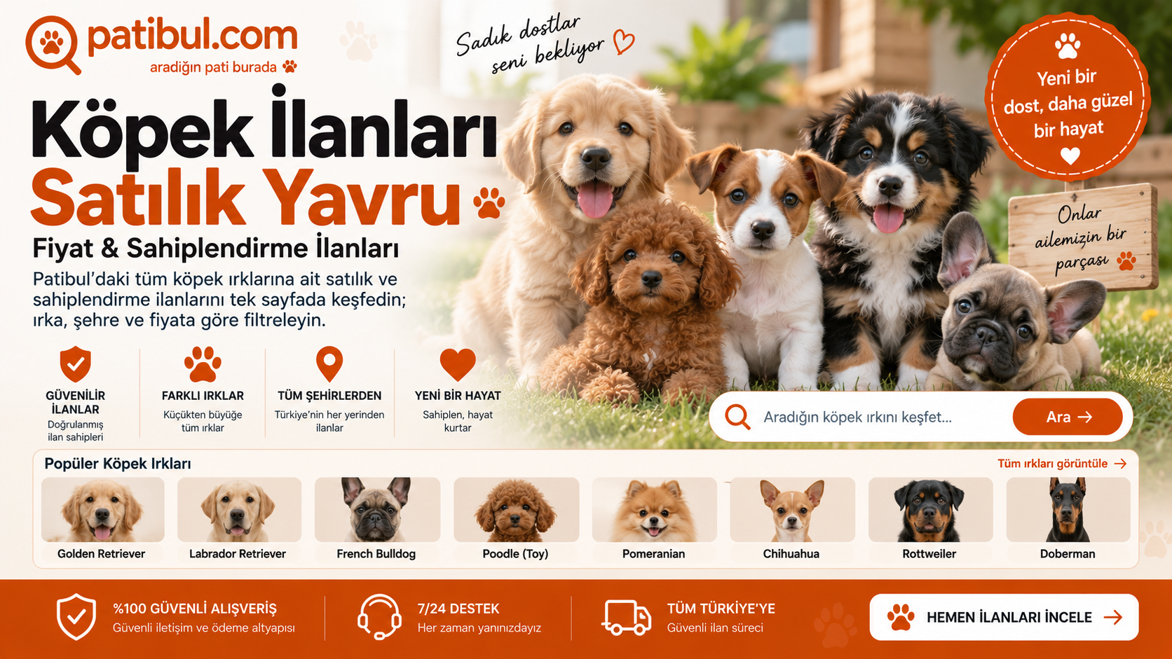 Köpek İlanları + Satılık Yavru Köpek İlanları Görseli